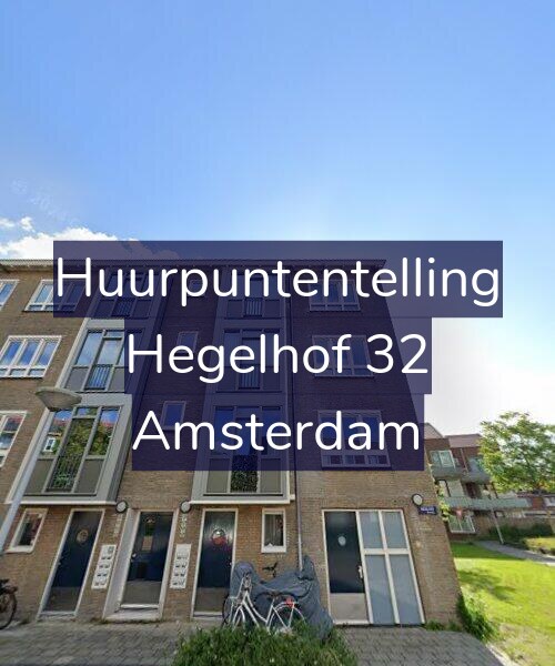 Foto gevel Huurpuntentelling voor Hegelhof 32, Amsterdam