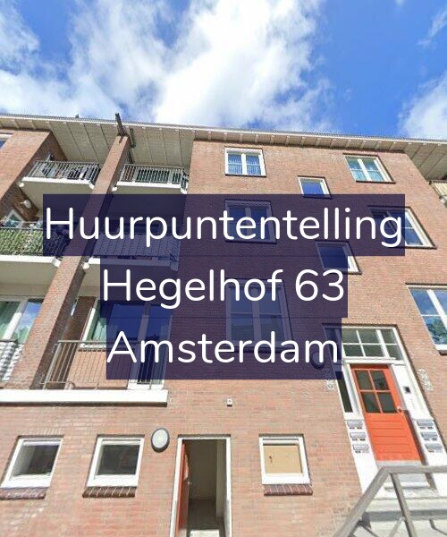 Foto gevel Huurpuntentelling voor Hegelhof 63, Amsterdam