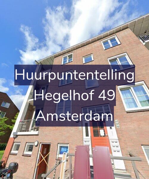Foto gevel Huurpuntentelling voor Hegelhof 49, Amsterdam