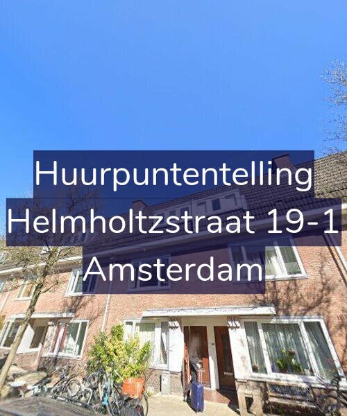 Foto gevel Huurpuntentelling voor Helmholtzstraat 19-1, Amsterdam