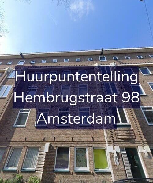 Foto gevel Huurpuntentelling voor Hembrugstraat 98, Amsterdam