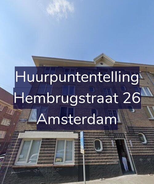 Foto gevel Huurpuntentelling voor Hembrugstraat 26, Amsterdam