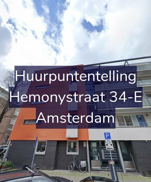 Foto gevel Huurpuntentelling voor Hemonystraat 34-E, Amsterdam