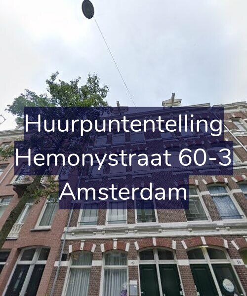 Foto gevel Huurpuntentelling voor Hemonystraat 60-3, Amsterdam
