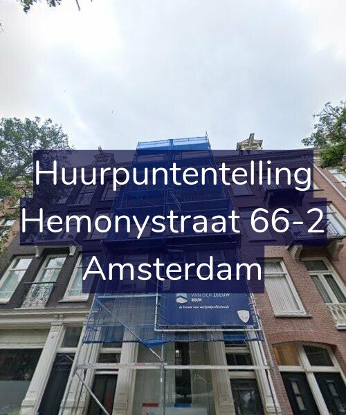 Foto gevel Huurpuntentelling voor Hemonystraat 66-2, Amsterdam