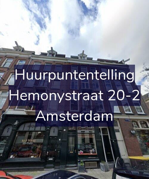 Foto gevel Huurpuntentelling voor Hemonystraat 20-2, Amsterdam