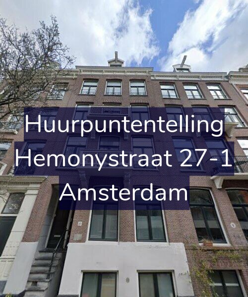 Foto gevel Huurpuntentelling voor Hemonystraat 27-1, Amsterdam