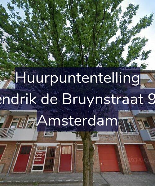 Foto gevel Huurpuntentelling voor Hendrik de Bruynstraat 9-1, Amsterdam