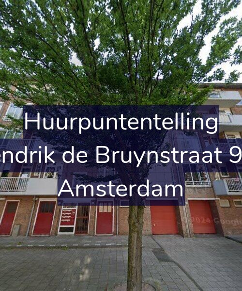 Foto gevel Huurpuntentelling voor Hendrik de Bruynstraat 9-H, Amsterdam