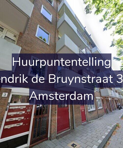 Foto gevel Huurpuntentelling voor Hendrik de Bruynstraat 3-H, Amsterdam