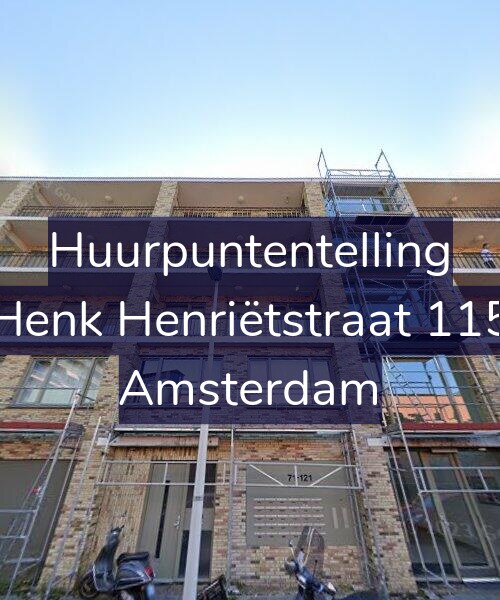 Foto gevel Huurpuntentelling voor Henk Henriëtstraat 115, Amsterdam