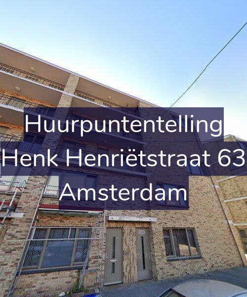 Foto gevel Huurpuntentelling voor Henk Henriëtstraat 63, Amsterdam
