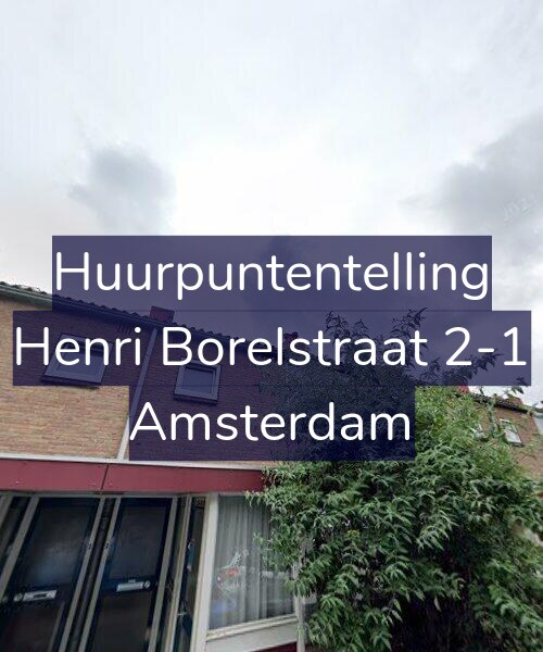 Foto gevel Huurpuntentelling voor Henri Borelstraat 2-1, Amsterdam