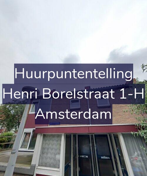 Foto gevel Huurpuntentelling voor Henri Borelstraat 1-H, Amsterdam