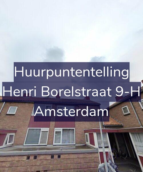 Foto gevel Huurpuntentelling voor Henri Borelstraat 9-H, Amsterdam