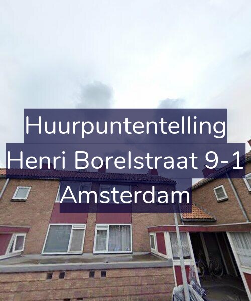 Foto gevel Huurpuntentelling voor Henri Borelstraat 9-1, Amsterdam