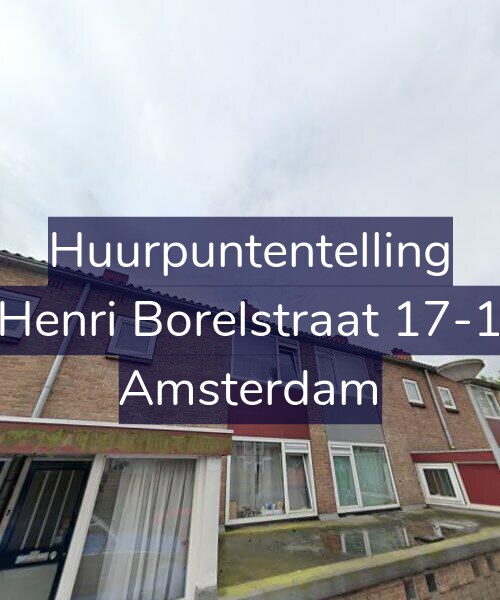 Foto gevel Huurpuntentelling voor Henri Borelstraat 17-1, Amsterdam
