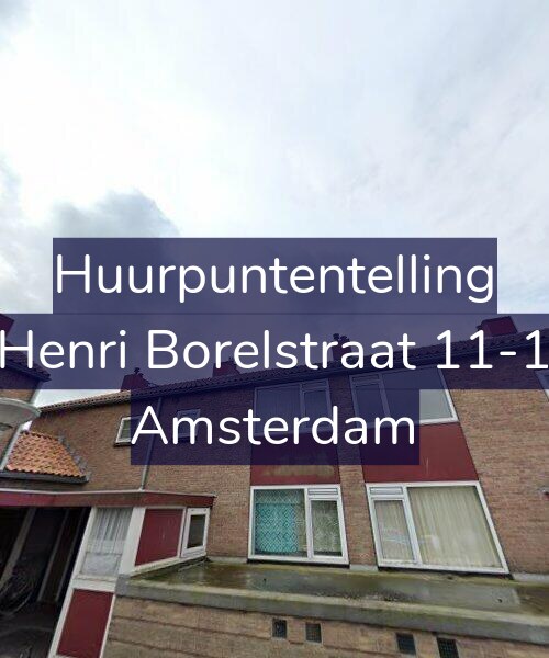 Foto gevel Huurpuntentelling voor Henri Borelstraat 11-1, Amsterdam