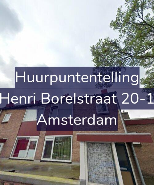 Foto gevel Huurpuntentelling voor Henri Borelstraat 20-1, Amsterdam
