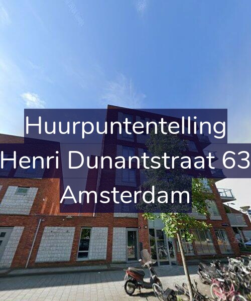 Foto gevel Huurpuntentelling voor Henri Dunantstraat 63, Amsterdam