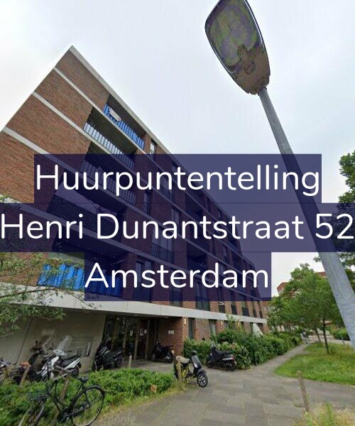 Foto gevel Huurpuntentelling voor Henri Dunantstraat 52, Amsterdam