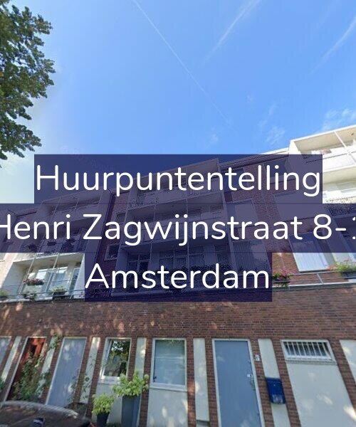 Foto gevel Huurpuntentelling voor Henri Zagwijnstraat 8-1, Amsterdam