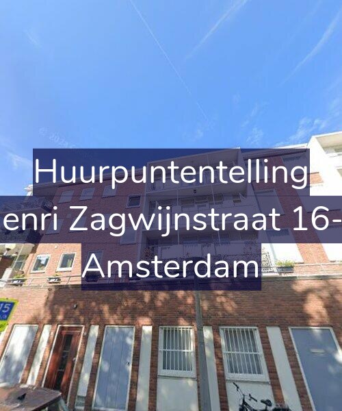 Foto gevel Huurpuntentelling voor Henri Zagwijnstraat 16-1, Amsterdam