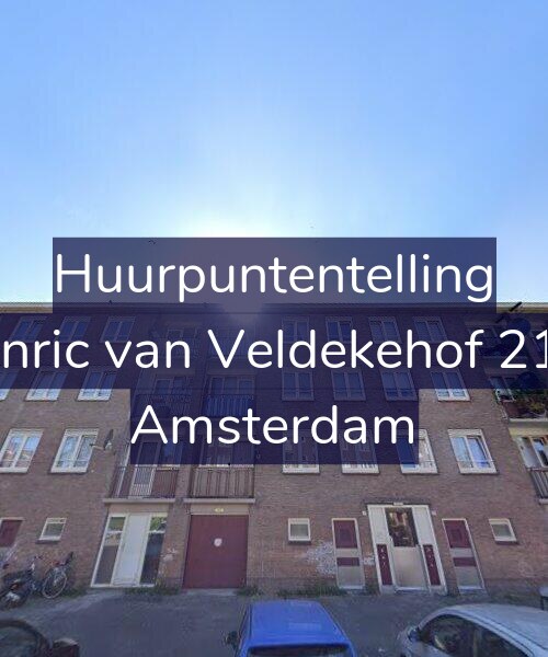 Foto gevel Huurpuntentelling voor Henric van Veldekehof 21-1, Amsterdam