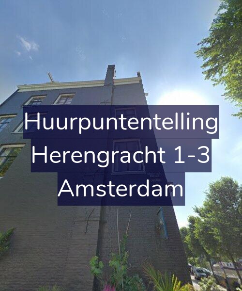 Foto gevel Huurpuntentelling voor Herengracht 1-3, Amsterdam