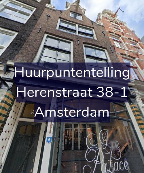 Foto gevel Huurpuntentelling voor Herenstraat 38-1, Amsterdam