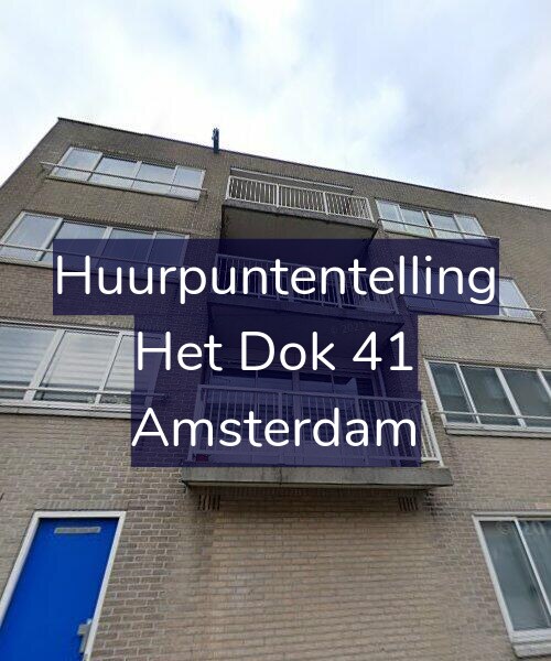 Foto gevel Huurpuntentelling voor Het Dok 41, Amsterdam