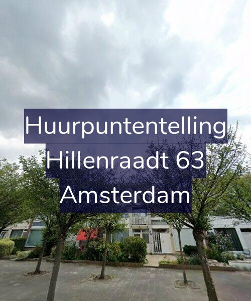 Foto gevel Huurpuntentelling voor Hillenraadt 63, Amsterdam