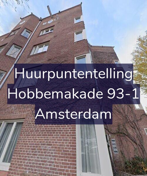 Foto gevel Huurpuntentelling voor Hobbemakade 93-1, Amsterdam