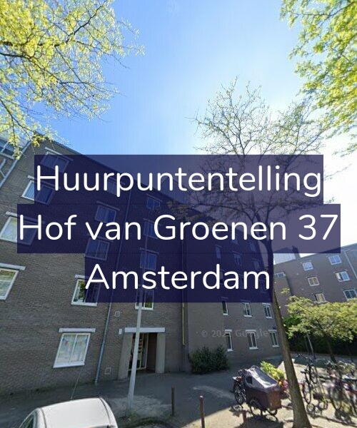 Foto gevel Huurpuntentelling voor Hof van Groenen 37, Amsterdam