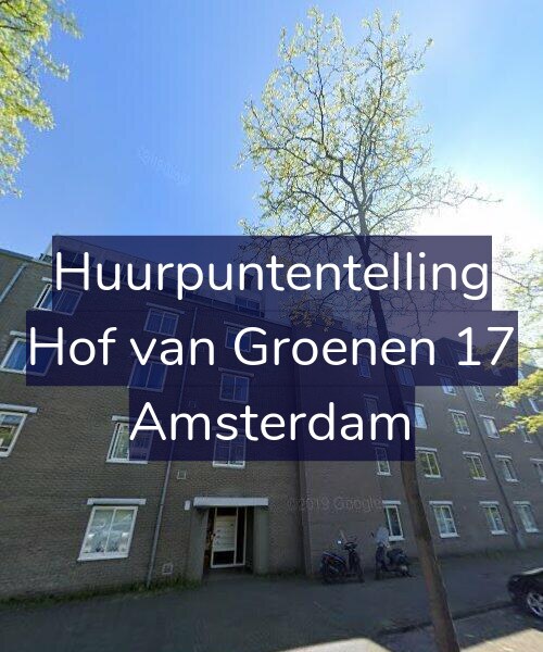 Foto gevel Huurpuntentelling voor Hof van Groenen 17, Amsterdam