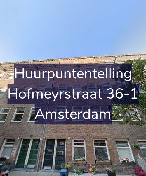 Foto gevel Huurpuntentelling voor Hofmeyrstraat 36-1, Amsterdam