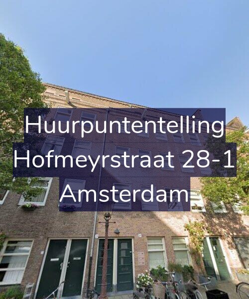 Foto gevel Huurpuntentelling voor Hofmeyrstraat 28-1, Amsterdam