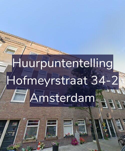 Foto gevel Huurpuntentelling voor Hofmeyrstraat 34-2, Amsterdam
