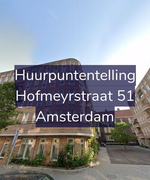 Foto gevel Huurpuntentelling voor Hofmeyrstraat 51, Amsterdam