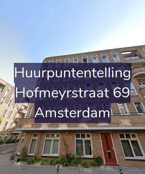 Foto gevel Huurpuntentelling voor Hofmeyrstraat 69, Amsterdam