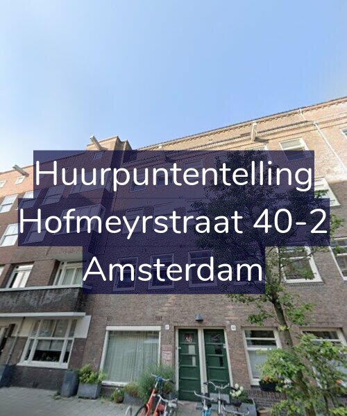 Foto gevel Huurpuntentelling voor Hofmeyrstraat 40-2, Amsterdam