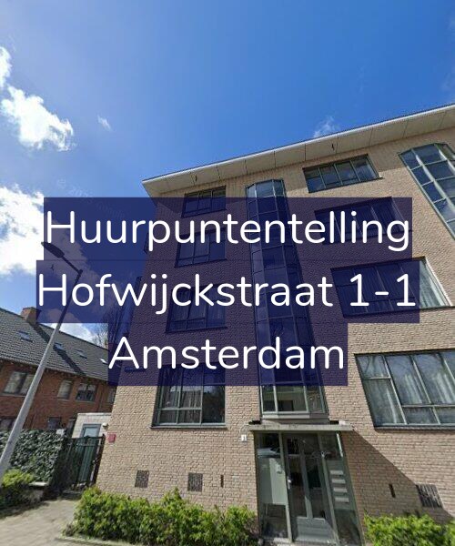 Foto gevel Huurpuntentelling voor Hofwijckstraat 1-1, Amsterdam