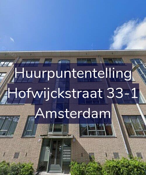 Foto gevel Huurpuntentelling voor Hofwijckstraat 33-1, Amsterdam