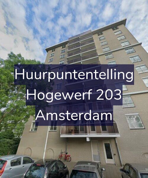 Foto gevel Huurpuntentelling voor Hogewerf 203, Amsterdam