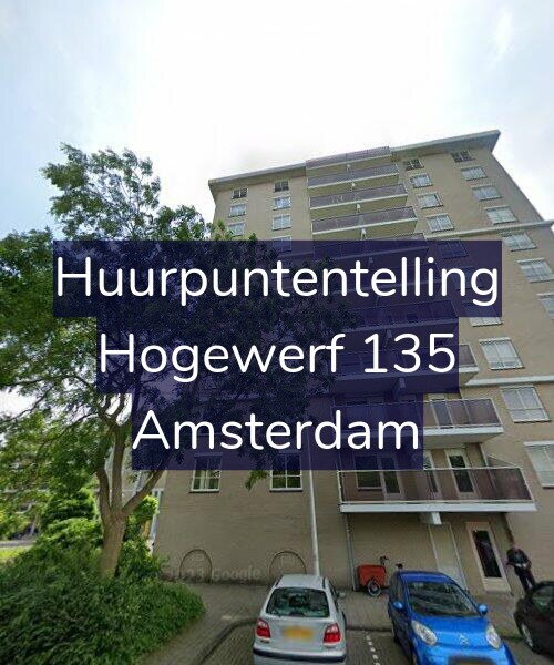 Foto gevel Huurpuntentelling voor Hogewerf 135, Amsterdam