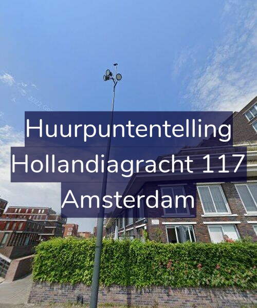 Foto gevel Huurpuntentelling voor Hollandiagracht 117, Amsterdam