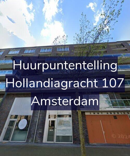 Foto gevel Huurpuntentelling voor Hollandiagracht 107, Amsterdam