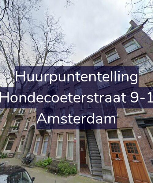Foto gevel Huurpuntentelling voor Hondecoeterstraat 9-1, Amsterdam