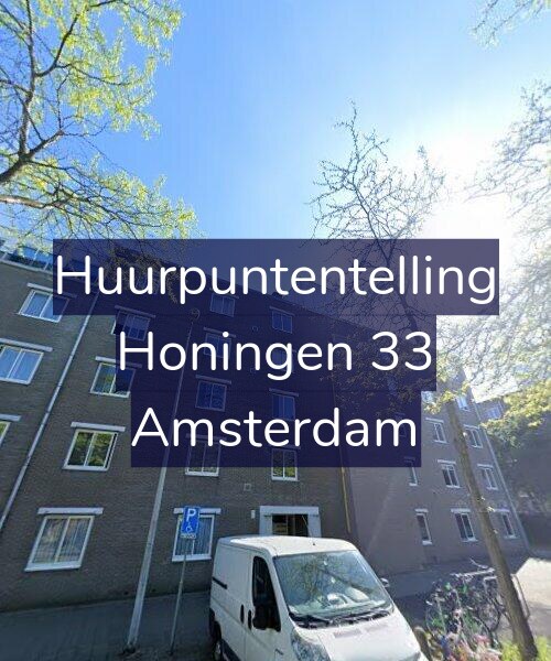 Foto gevel Huurpuntentelling voor Honingen 33, Amsterdam