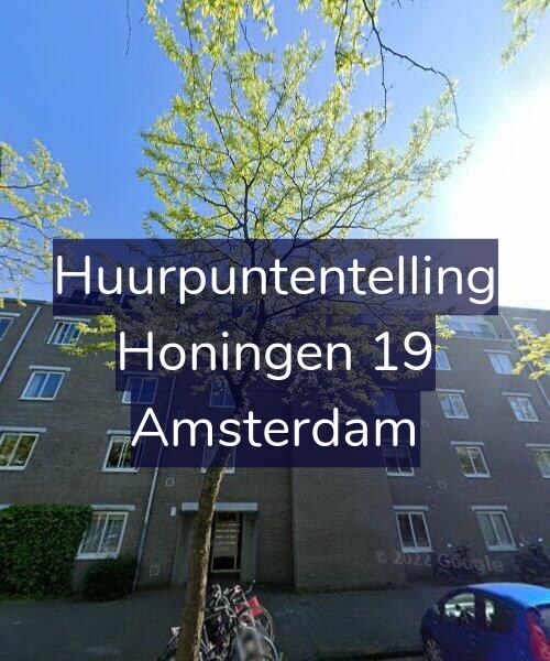 Foto gevel Huurpuntentelling voor Honingen 19, Amsterdam